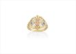 Three Tone Plated Mother Mary Ring