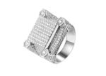 Hip Hop Square Micro Pave Ring