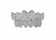 Rhodium Plated Micro Pave Top and Bottom Grillz