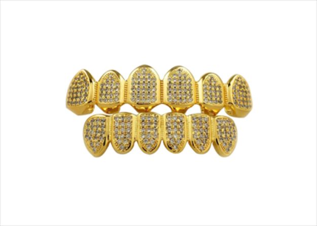 Hip Hop Gold Plated Top and Bottom Grillz