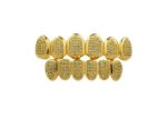 Gold Plated Hip Hop Top and Bottom Grillz