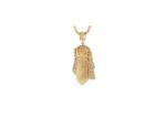 14 KT Gold Plated CZ Masked Jesus Pendant