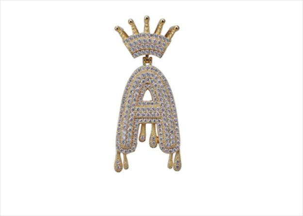 Iced Out Crown Drip Pendant