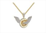 Flying Wheel Luxury Car Logo Iced Out Pendant