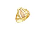 Two Tone Plated Mother Mary Religious ring