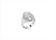 Rhodium Plated Religious Cross Ring