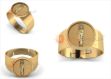 Gold Plated CZ Studded Saint Jude Ring