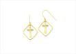 Religious Dangle Cross Earring