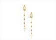 Three Tone Plated Mother Mary Cross Dangle Earring