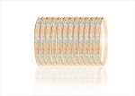 Three Tone Plated Side Veni Bangles