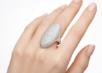 Oval Micro Pave Ring