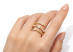 Gold Plated Beaded Ring