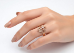 cross solitaire ring