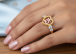 womens cz numerical fashion ring