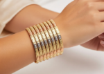fashion three tone bangles