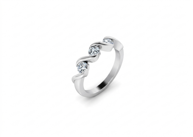 CZ trilogy ring