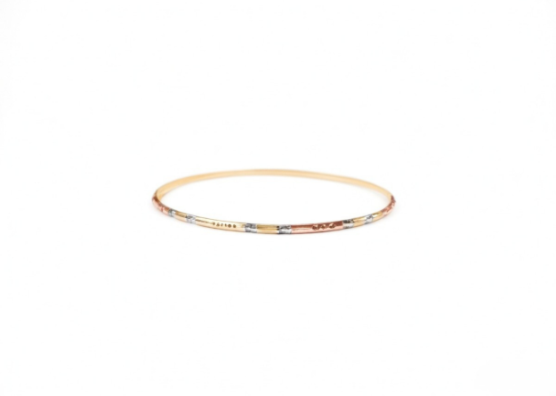 three tone plated bangles