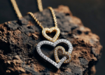 Three Tone Heart Necklace