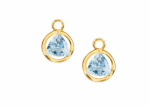 gold plated plain stud gemstone earrings