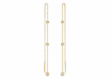 cz studded bezel threader earrings