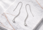 stick threader earrings women