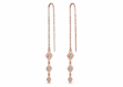 cz studded kite threader earring
