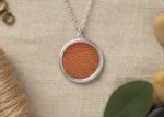designer leather pendant necklace