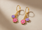 floral dangle earrings women
