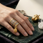 gold silver rose gold ring