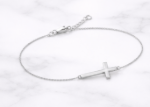 Designer Sideways Cross Bracelet