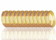 three tone plated gallery bangles
