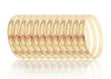 half round 3 tone plated bangles