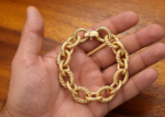 Gold Plated Twisted Link Chain Bracelet