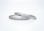 white gold plated filigree bangles