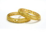 gold plated lace bangles