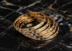 tri color gold plated bangles