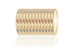 three tone plated side veni bangles