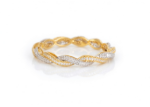 two tone plated twisted bangles