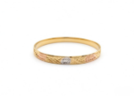 3 Tone Plated Half Round Bangles