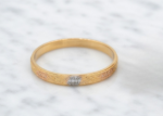 Half Round Design Tri Tone Bangles
