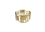 Gold Plated Elephant CNC Bangle