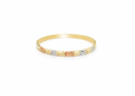 Tri Tone Plated Flat Bangles