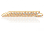 Three Tone Plated Side Veni Bangle
