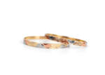 3 Tone Plated Flat Bangles