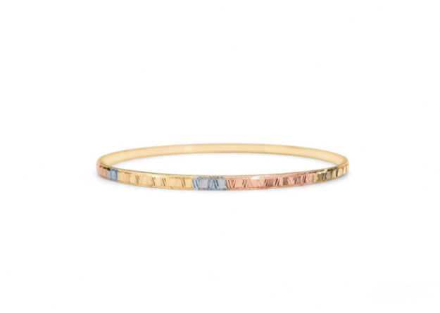three tone plated bangles