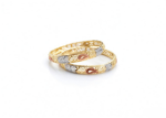 three tone plated designer bangles