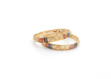 three tone plated alphabet bangles
