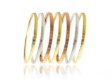 three tone plated 7 days semanario bangles