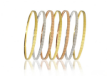 three tone plated 7 days semanario bangles