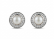 Silver Plated Pearl Stud Earrings